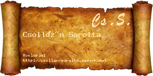 Csollán Sarolta névjegykártya
