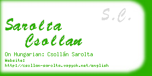 sarolta csollan business card
